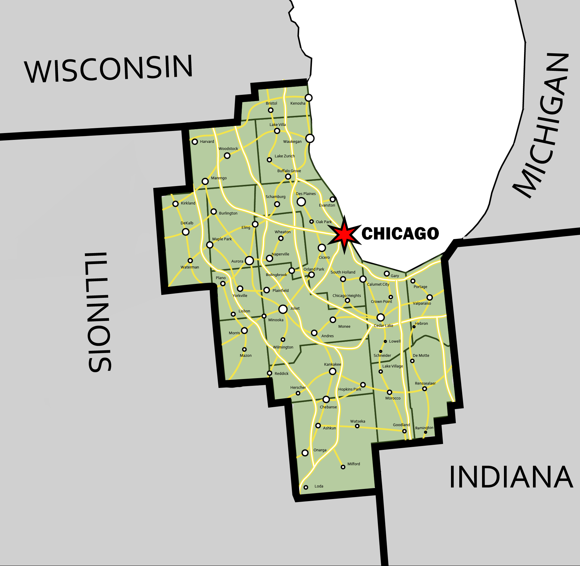 Max Expert Home Buyers Chicagoland service area map
